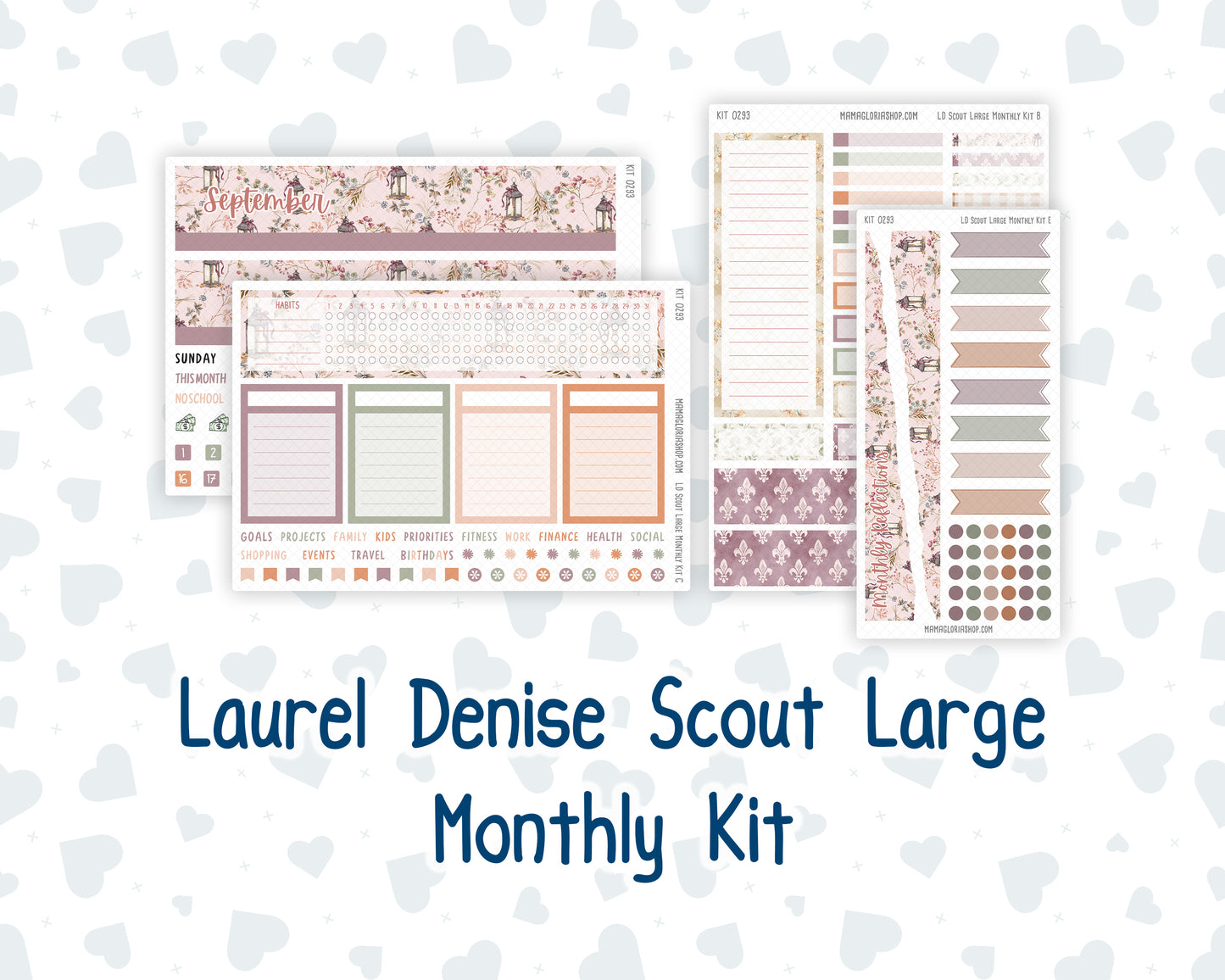 Kit 0293 - Laurel Denise The Scout Planner Large - Monthly Kit - September - Fleur de Provence
