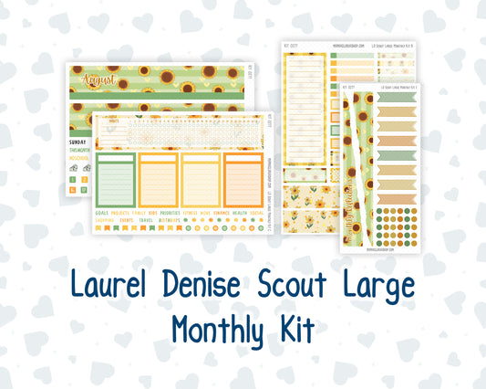 Kit 0277 - Laurel Denise The Scout Planner Large - Monthly Kit - August - Sunflower Drama Club