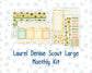 Kit 0277 - Laurel Denise The Scout Planner Large - Monthly Kit - August - Sunflower Drama Club