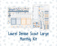 Kit 0299 - Laurel Denise The Scout Planner Large - Monthly Kit - October - Book Nook