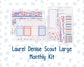 Kit 0273 - Laurel Denise The Scout Planner Large - Monthly Kit - July - Americana In Bloom