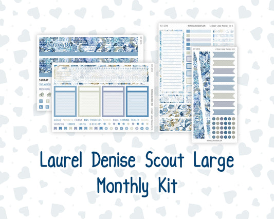 Kit 0249 - Laurel Denise The Scout Planner Large - Monthly Kit - January - Icy Lace
