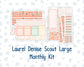 Kit 0278 - Laurel Denise The Scout Planner Large - Monthly Kit - August - Oops, All Peaches