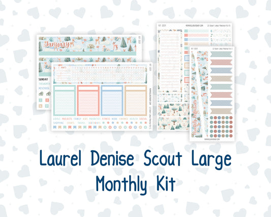 Kit 0251 - Laurel Denise The Scout Planner Large - Monthly Kit - January - Pine & Paws