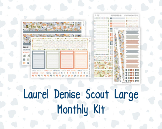 Kit 0300 - Laurel Denise The Scout Planner Large - Monthly Kit - October - Autumn Stroll