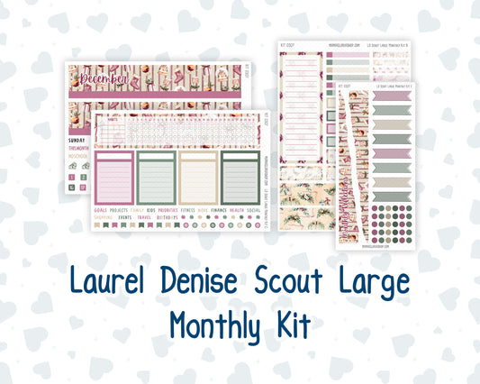 Kit 0307 - Laurel Denise The Scout Planner Large - Monthly Kit - December - Velvet Hearth