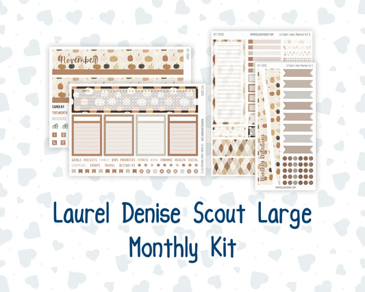 Kit 0303 - Laurel Denise The Scout Planner Large - Monthly Kit - November - Into The Woods
