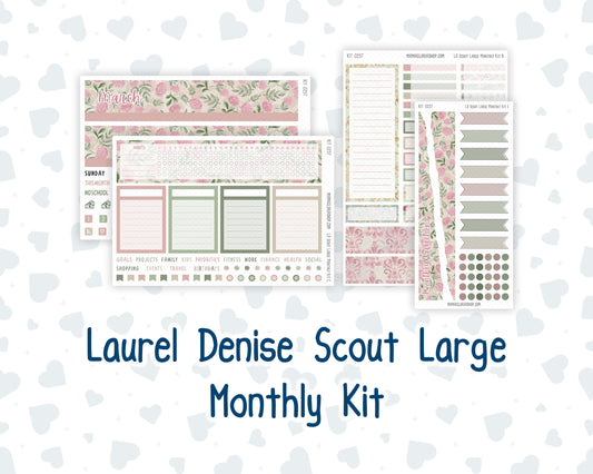Kit 0257 - Laurel Denise The Scout Planner Large - Monthly Kit - March - Blush Garden