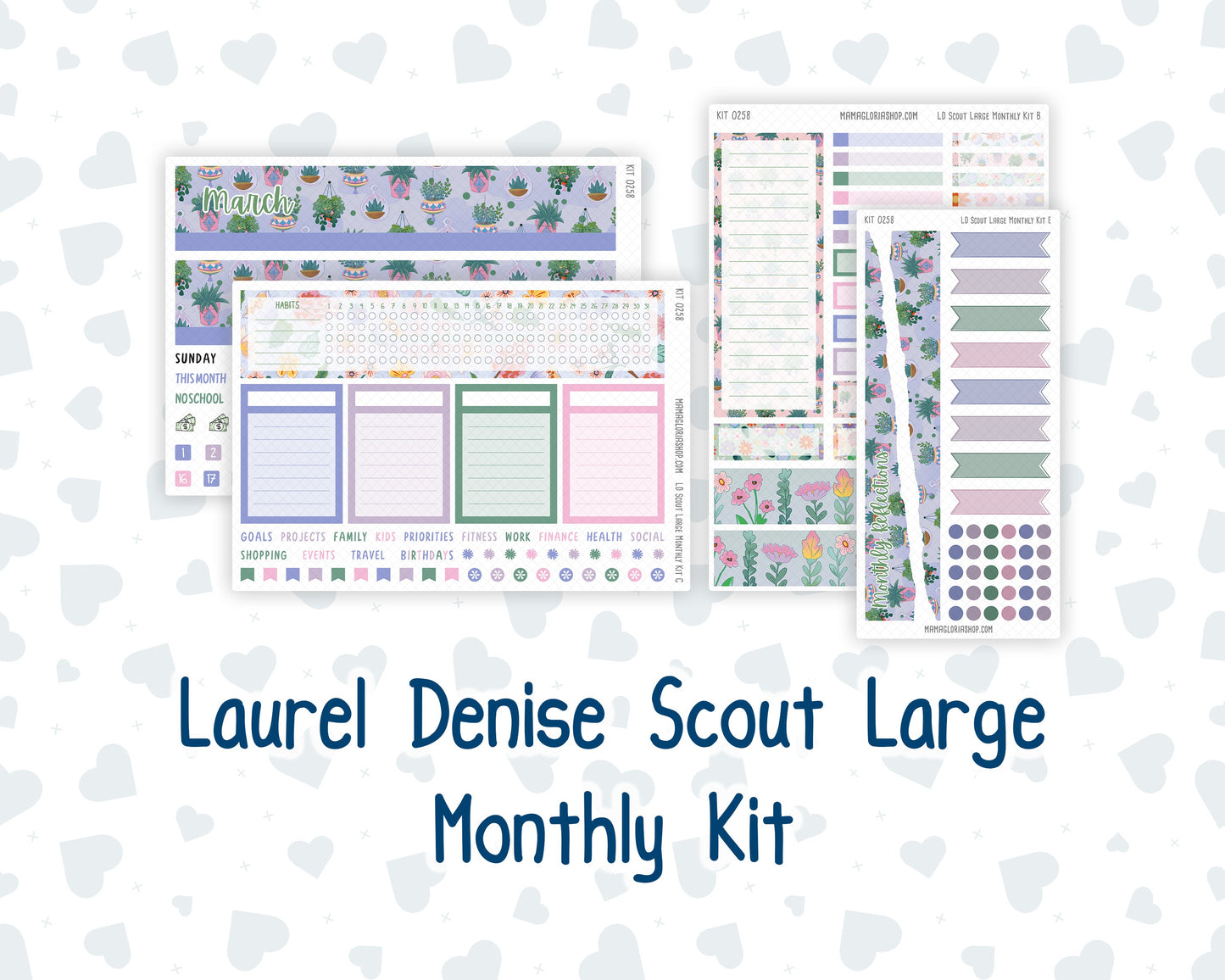Kit 0258 - Laurel Denise The Scout Planner Large - Monthly Kit - March - Plant Therapy