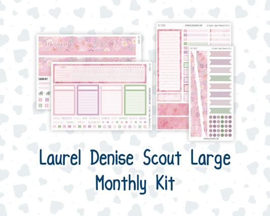 Kit 0253 - Laurel Denise The Scout Planner Large - Monthly Kit - February - Rosy Daydreams