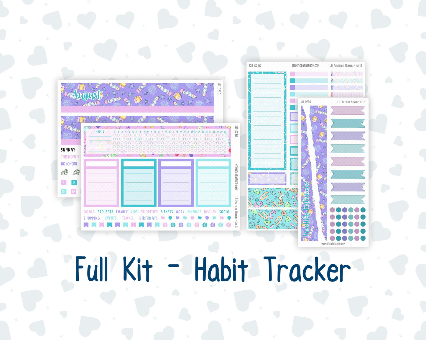 Kit 0230 - Laurel Denise Portrait - Monthly Kit - August - School Daze