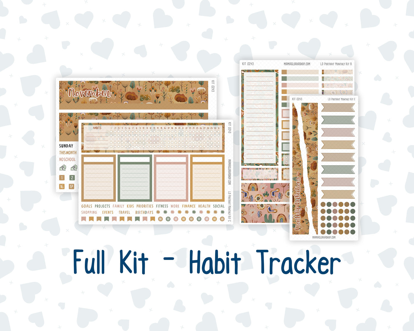 Kit 0243 - Laurel Denise Portrait - Monthly Kit - November - Boho Autumn