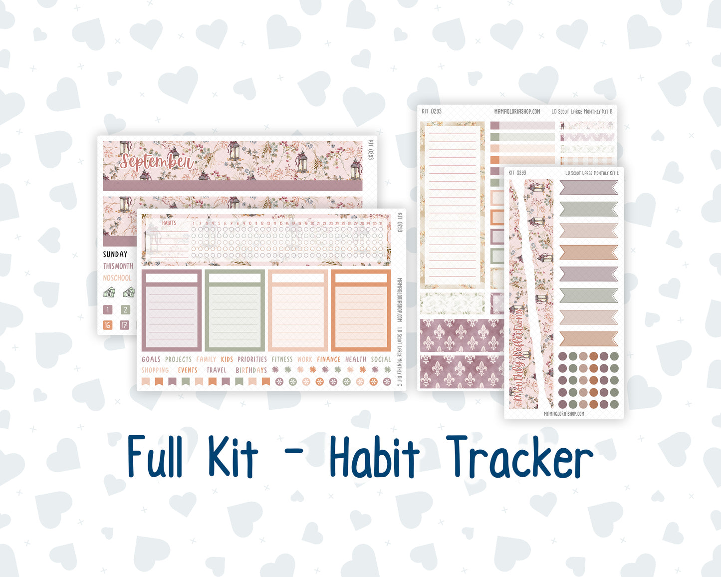 Kit 0293 - Laurel Denise The Scout Planner Large - Monthly Kit - September - Fleur de Provence