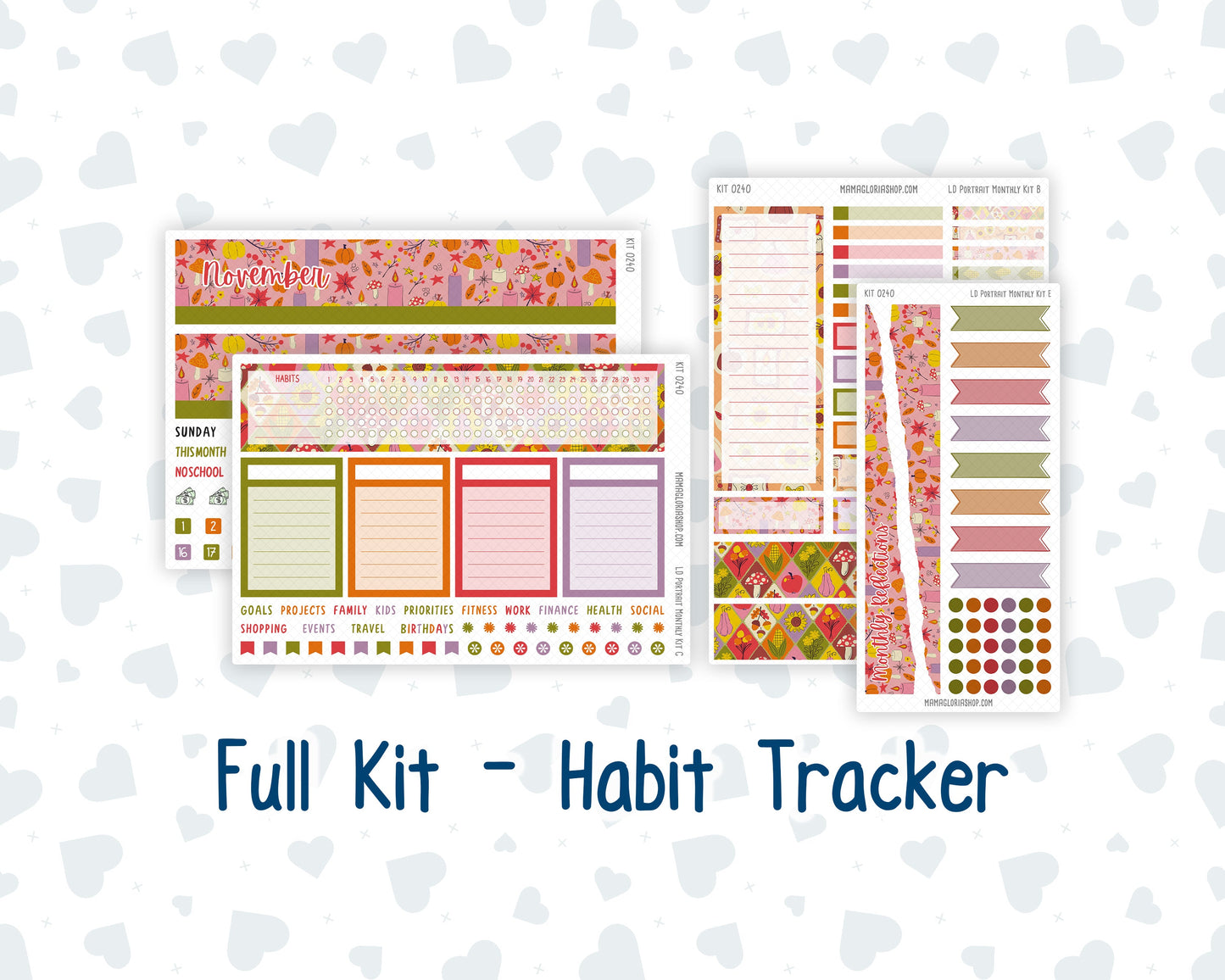 Kit 0240 - Laurel Denise Portrait - Monthly Kit - November - Cozy Thanksgiving