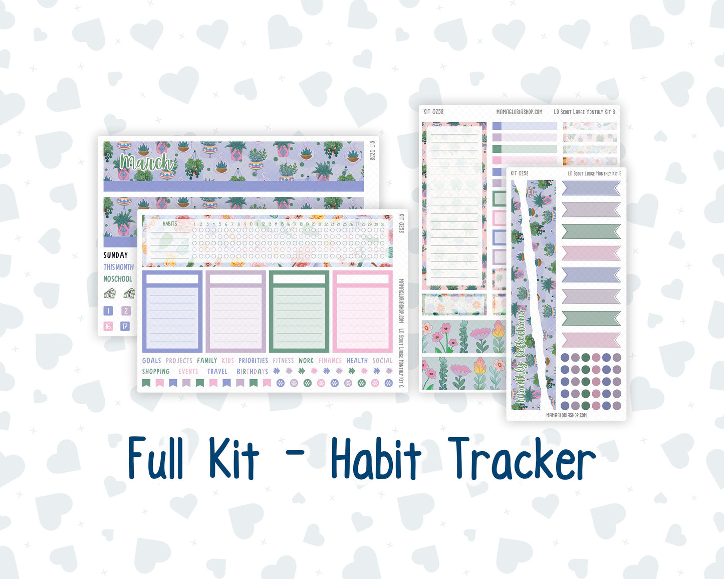 Kit 0258 - Laurel Denise The Scout Planner Large - Monthly Kit - March - Plant Therapy