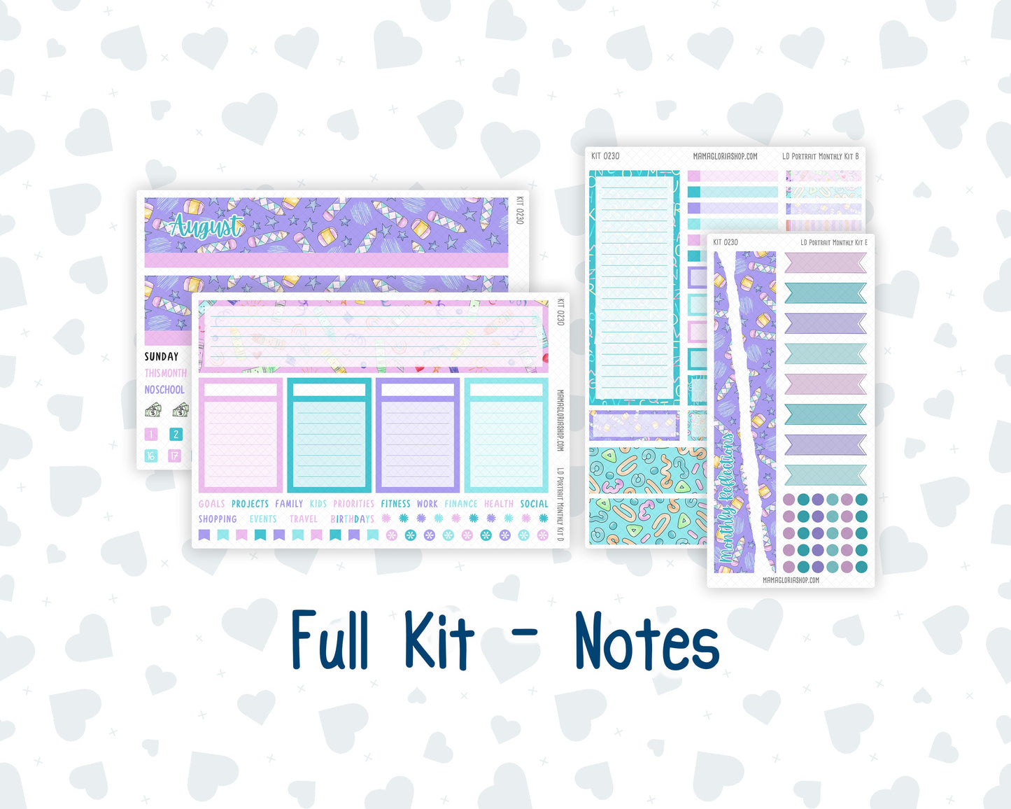 Kit 0230 - Laurel Denise Portrait - Monthly Kit - August - School Daze