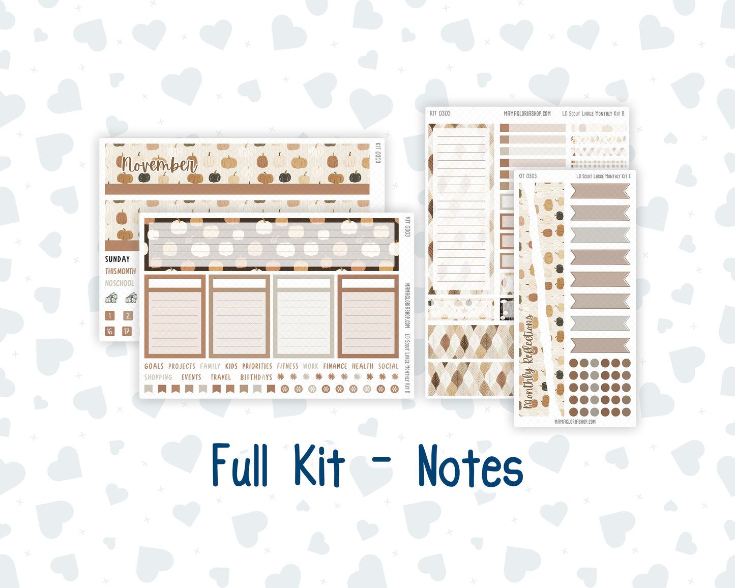 Kit 0303 - Laurel Denise The Scout Planner Large - Monthly Kit - November - Into The Woods
