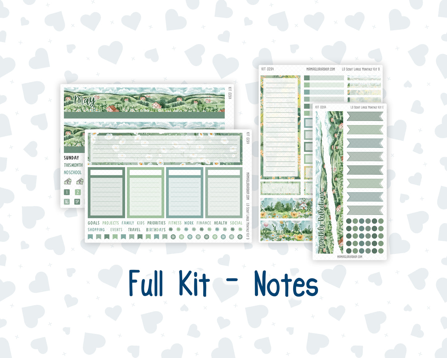 Kit 0264 - Laurel Denise The Scout Planner Large - Monthly Kit - May - Spring Walk
