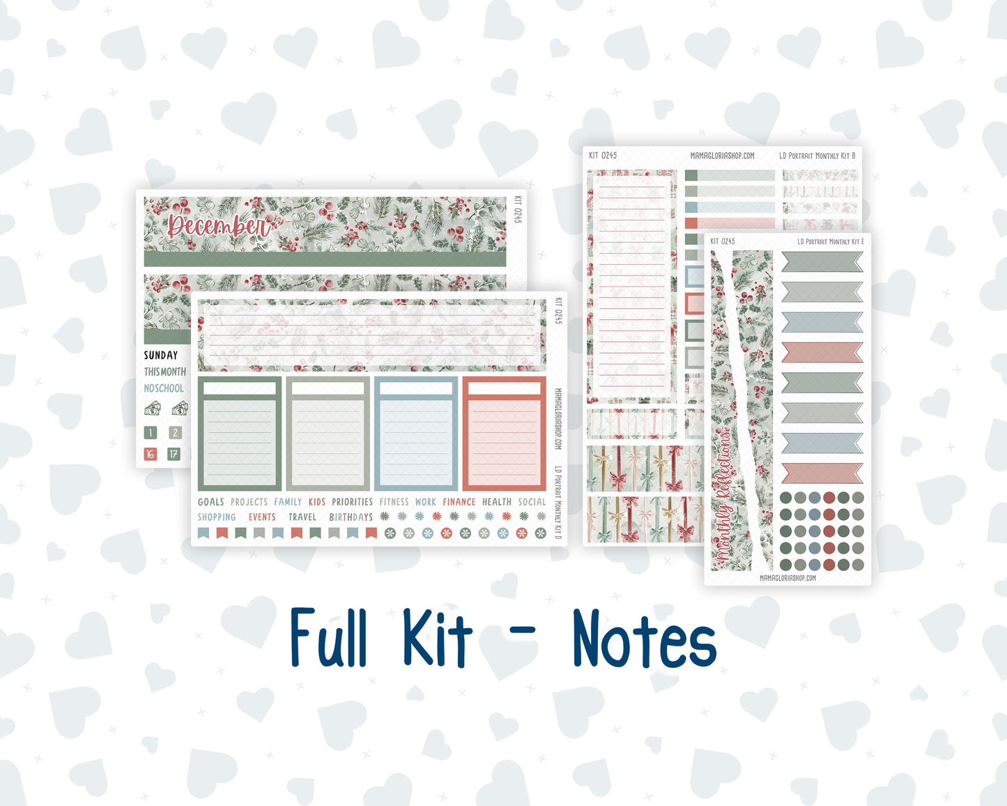Kit 0245 - Laurel Denise Portrait - Monthly Kit - December - Vintage Christmas