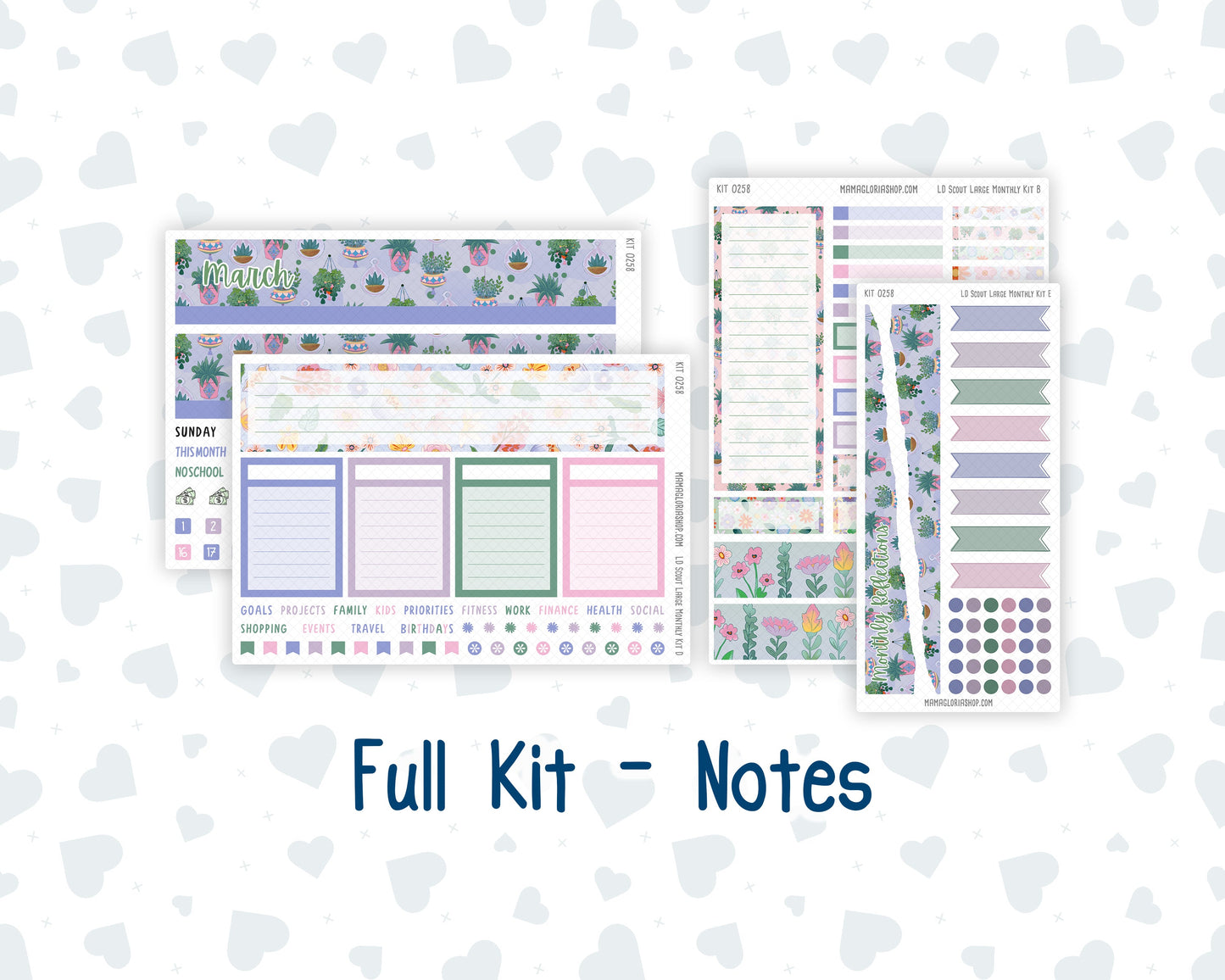 Kit 0258 - Laurel Denise The Scout Planner Large - Monthly Kit - March - Plant Therapy