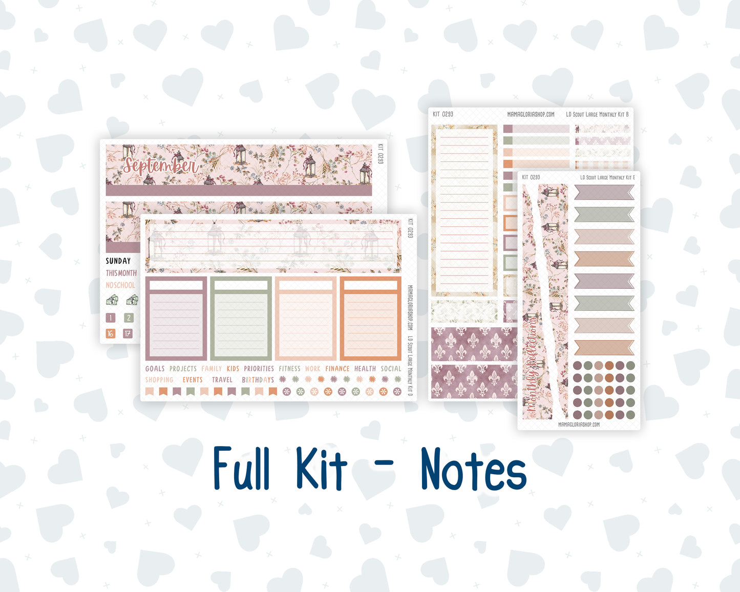 Kit 0293 - Laurel Denise The Scout Planner Large - Monthly Kit - September - Fleur de Provence