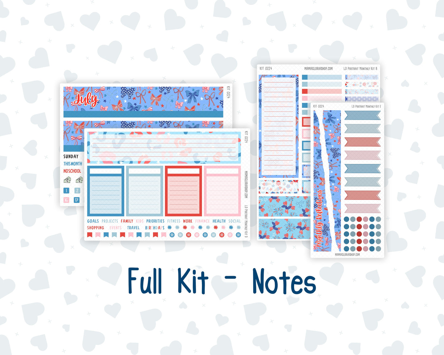 Kit 0224 - Laurel Denise Portrait - Monthly Kit - July - Patriotic Parade