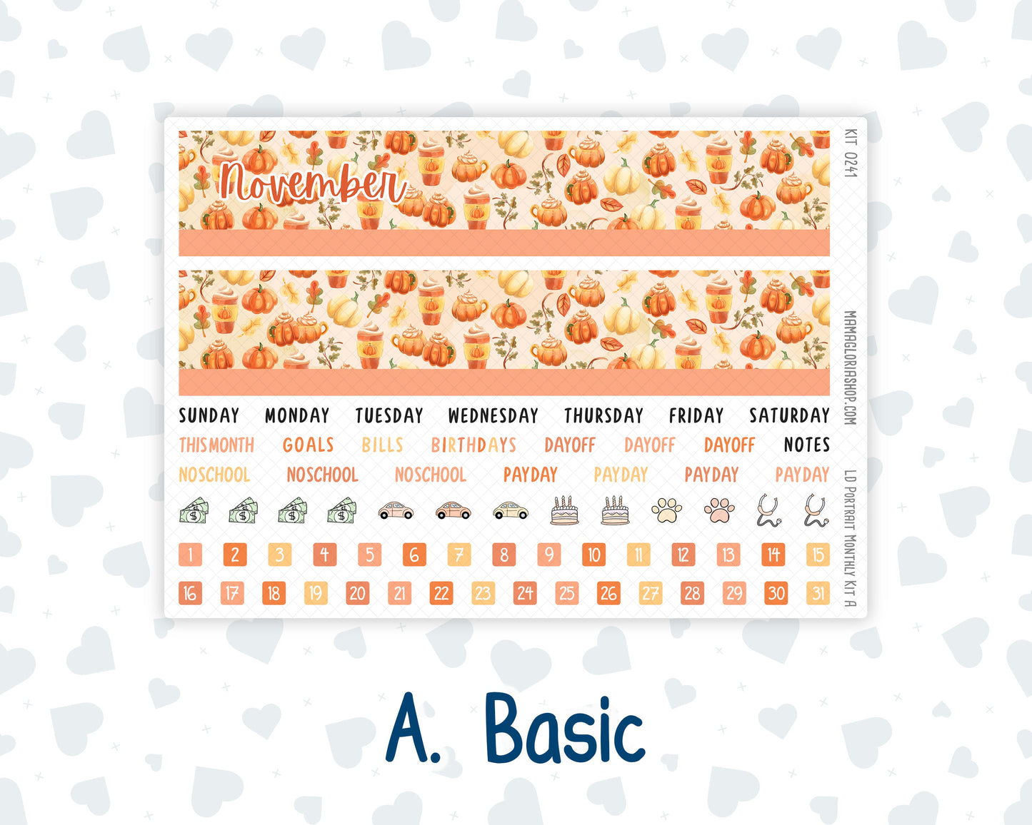 Kit 0241 - Laurel Denise Portrait - Monthly Kit - November - Pumpkin Latte