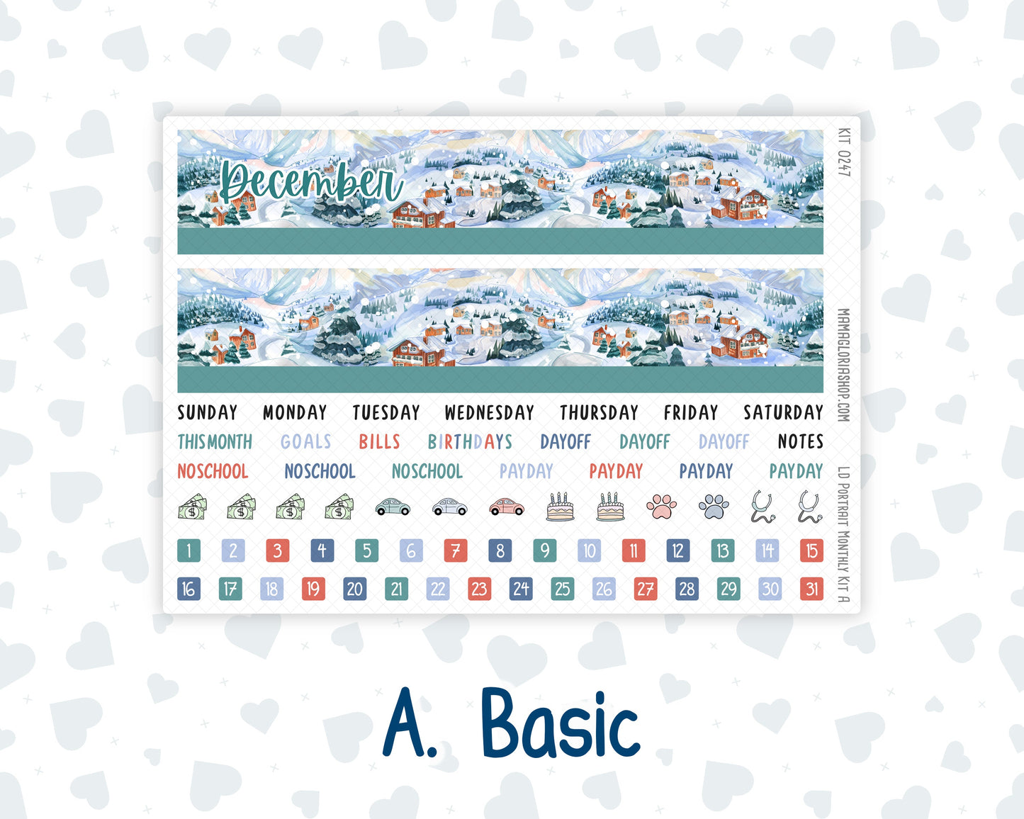 Kit 0247 - Laurel Denise Portrait - Monthly Kit - December - Snow Day Adventures