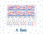 Kit 0273 - Laurel Denise The Scout Planner Large - Monthly Kit - July - Americana In Bloom