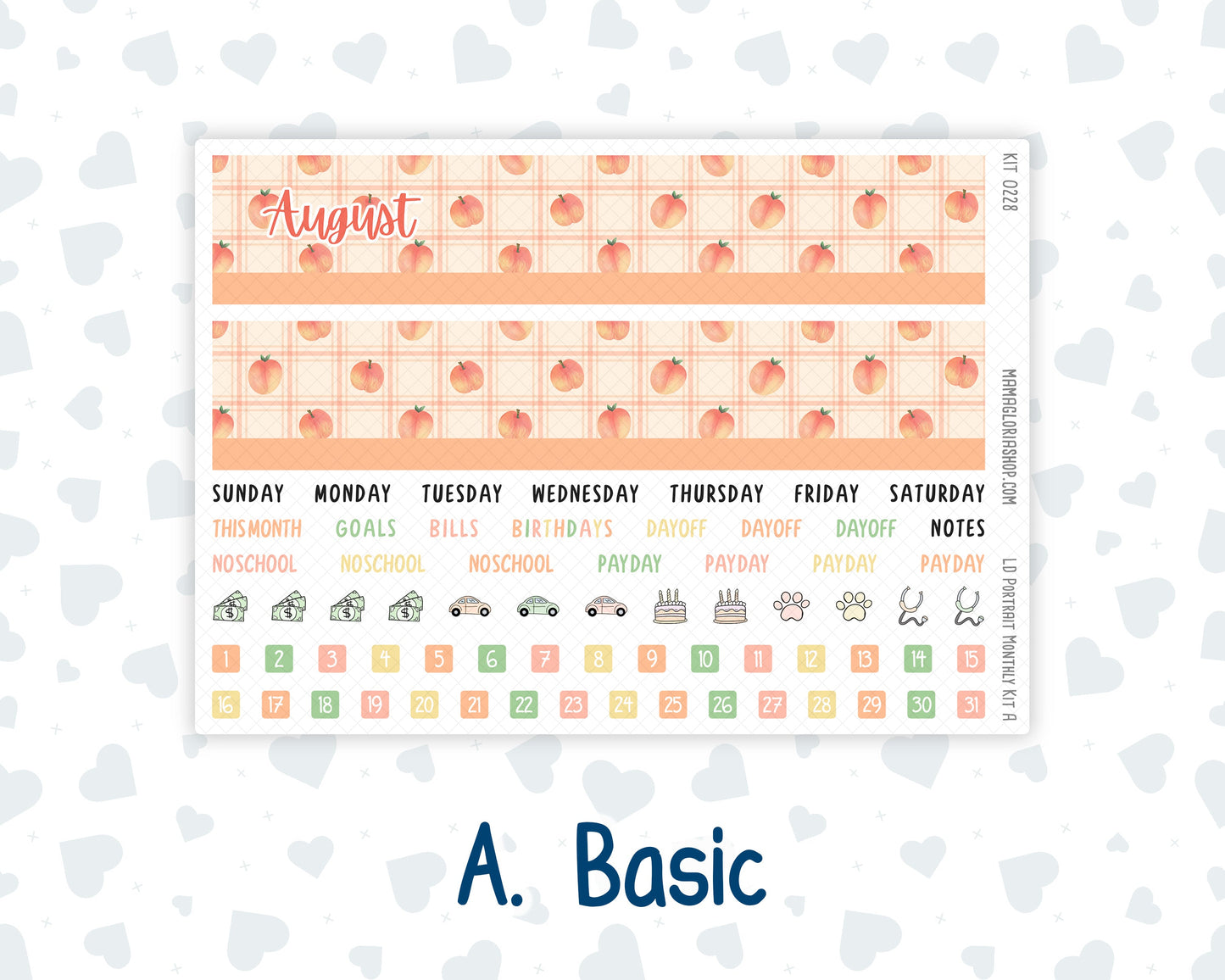 Kit 0228 - Laurel Denise Portrait - Monthly Kit - August - Just Peachy