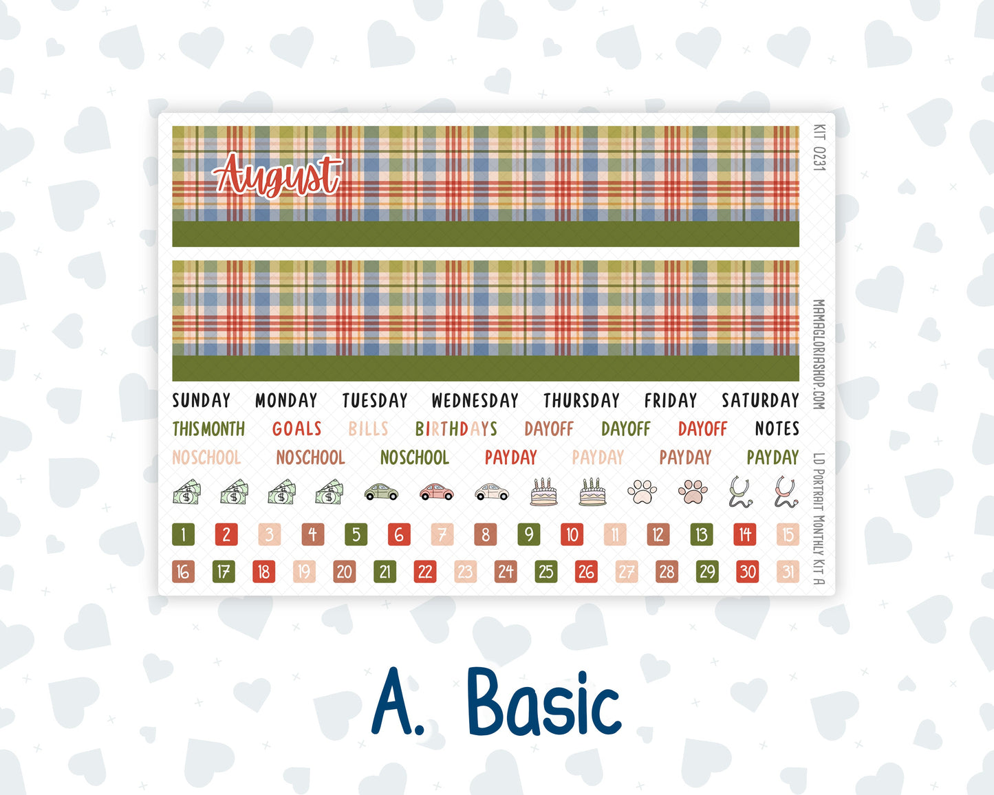 Kit 0231 - Laurel Denise Portrait - Monthly Kit - August - Backyard BBQ