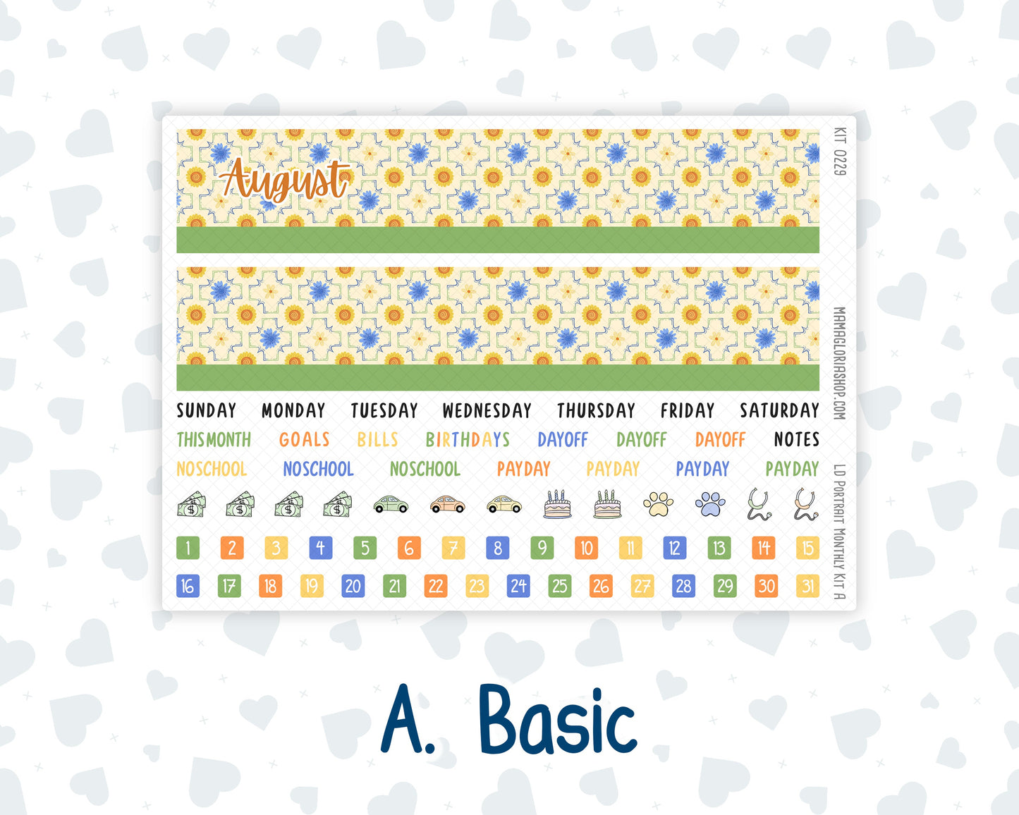Kit 0229 - Laurel Denise Portrait - Monthly Kit - August - Golden Faces
