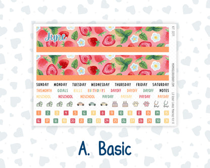 Kit 0271 - Laurel Denise The Scout Planner Large - Monthly Kit - June - Strawberry Shore