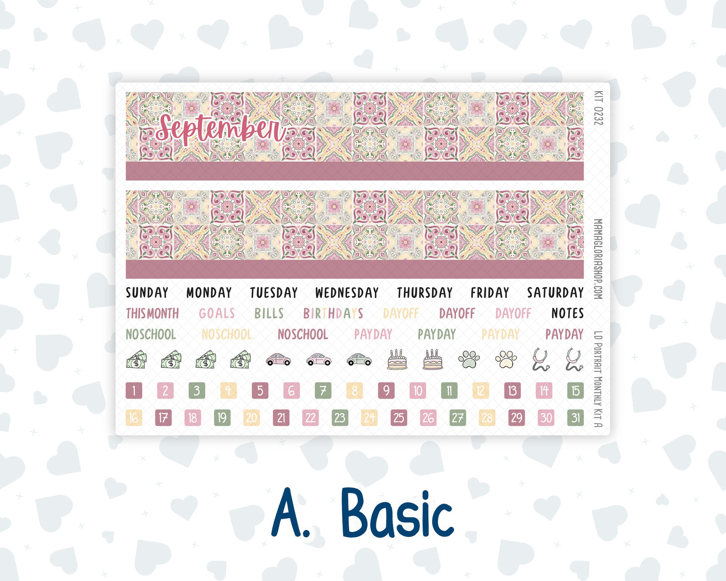Kit 0232 - Laurel Denise Portrait - Monthly Kit - September - Heirloom Garden