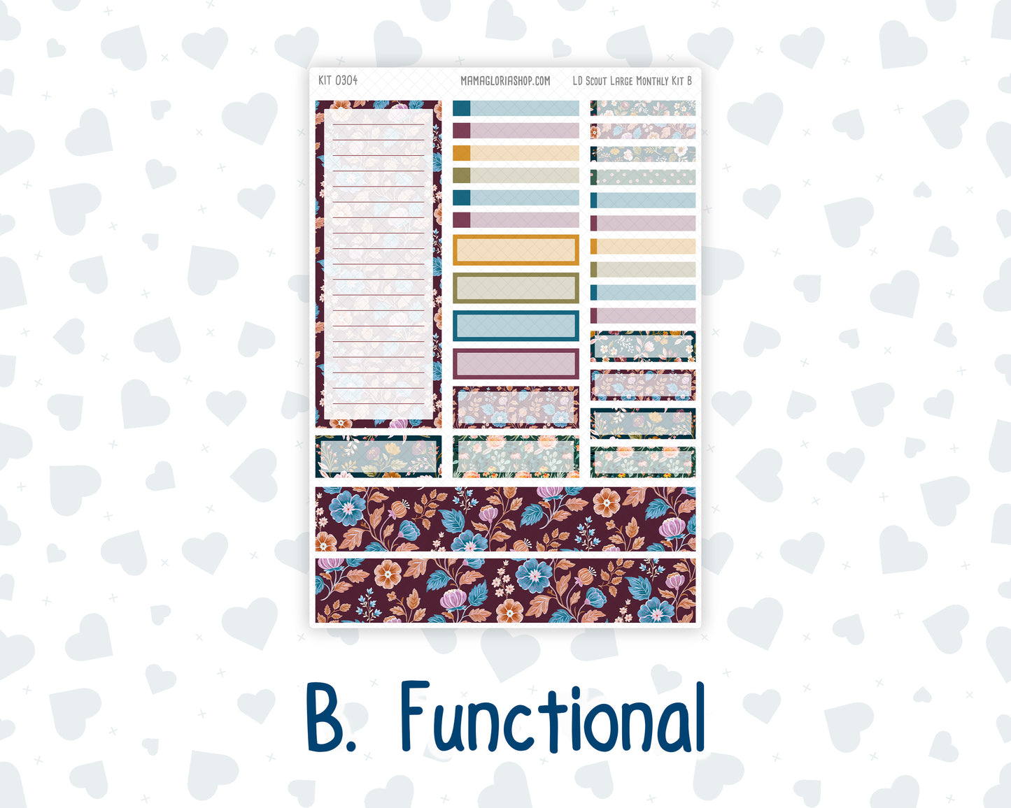 Kit 0304 - Laurel Denise The Scout Planner Large - Monthly Kit - November - Autumn In Bloom