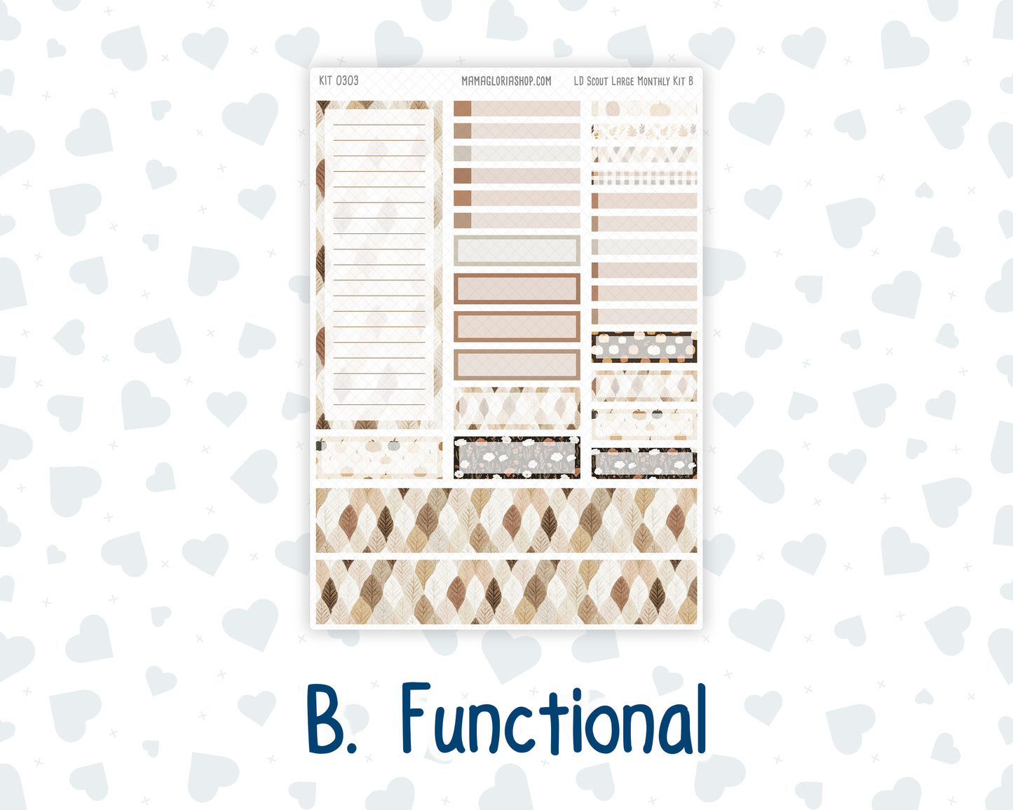 Kit 0303 - Laurel Denise The Scout Planner Large - Monthly Kit - November - Into The Woods