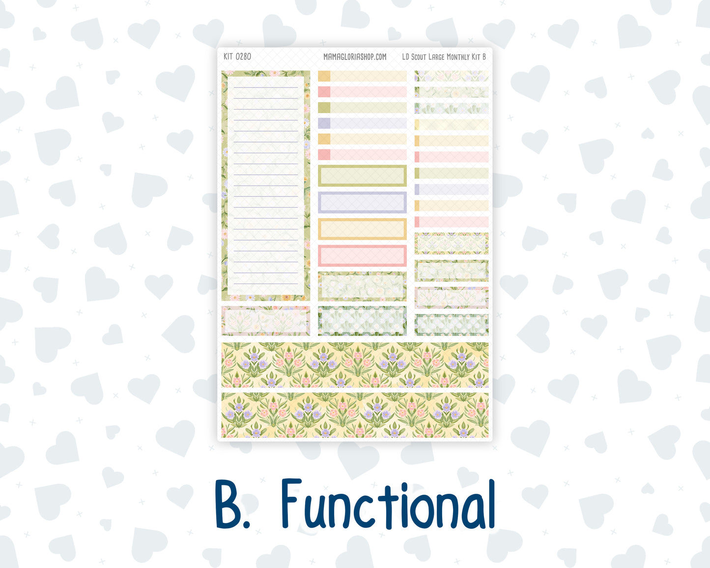 Kit 0280 - Laurel Denise The Scout Planner Large - Monthly Kit - Half Past Six In August