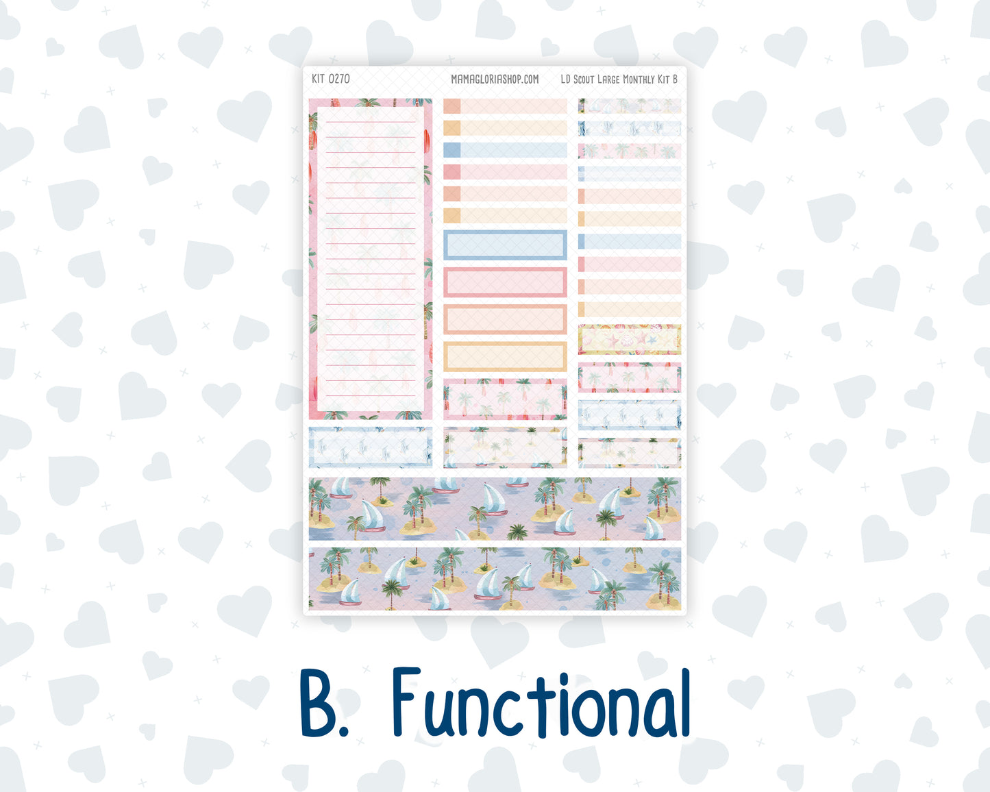Kit 0270 - Laurel Denise The Scout Planner Large - Monthly Kit - June - Beachside Bliss
