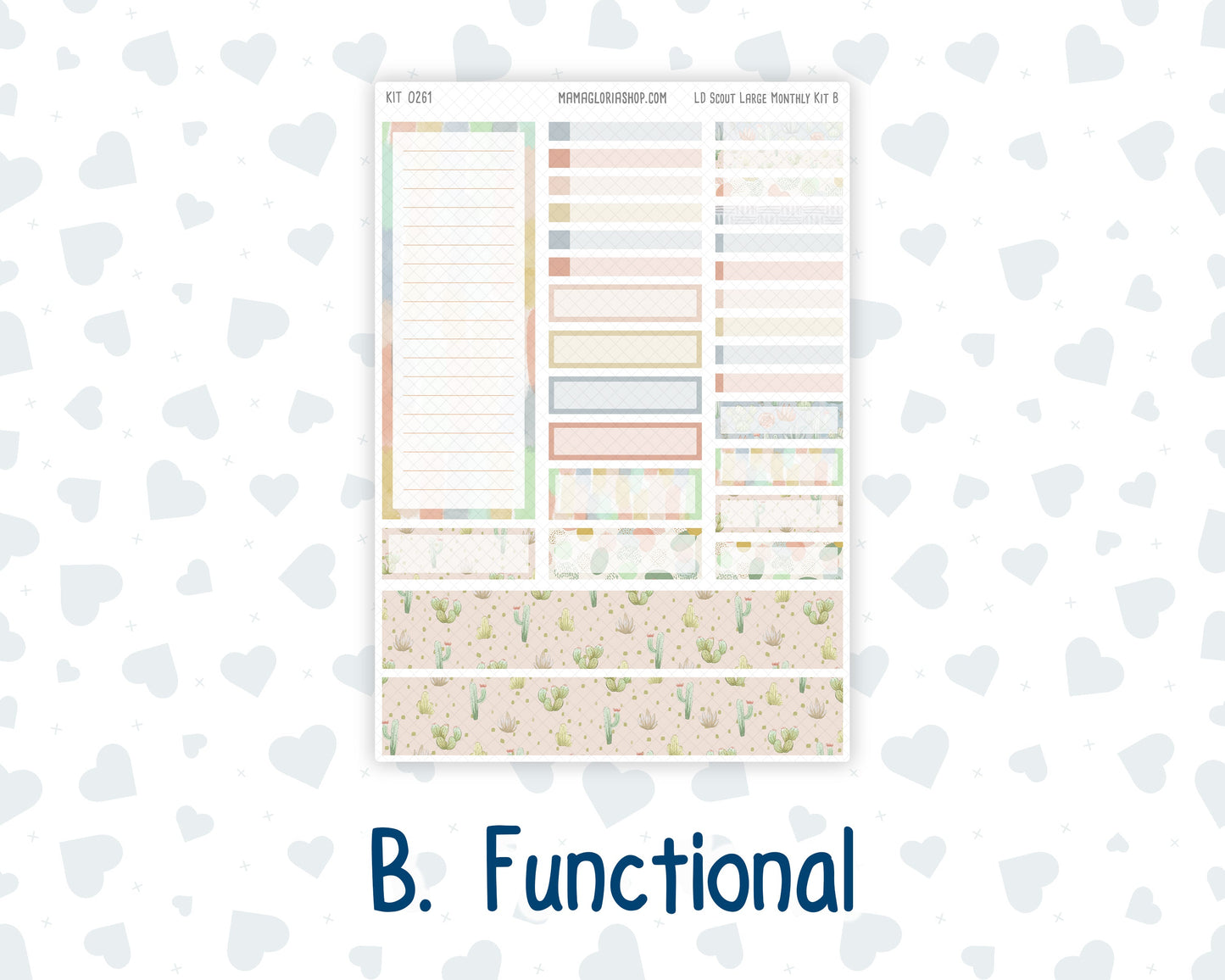 Kit 0261 - Laurel Denise The Scout Planner Large - Monthly Kit - April - Llama Spring