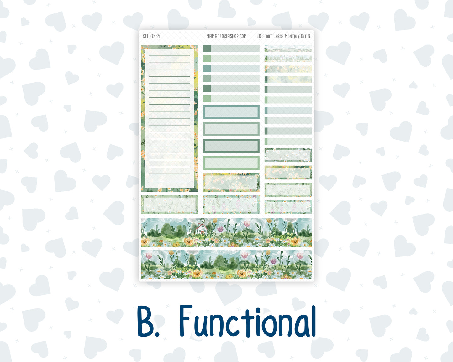 Kit 0264 - Laurel Denise The Scout Planner Large - Monthly Kit - May - Spring Walk