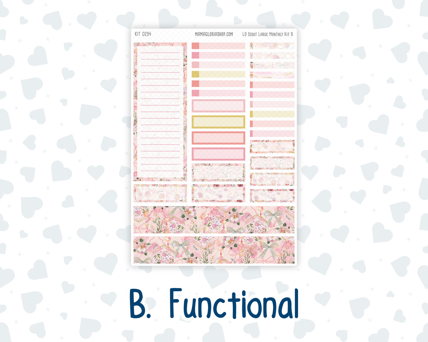 Kit 0294 - Laurel Denise The Scout Planner Large - Monthly Kit - September - Rosy Reveria