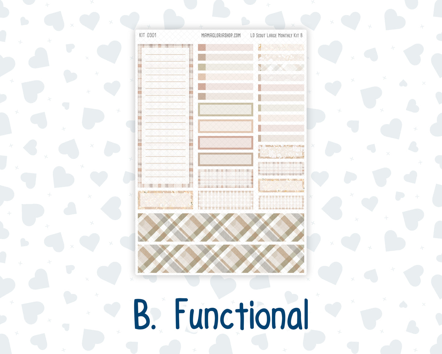 Kit 0301 - Laurel Denise The Scout Planner Large - Monthly Kit - November - Sunday Comfort