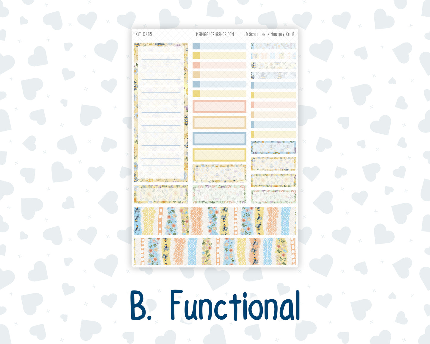 Kit 0265 - Laurel Denise The Scout Planner Large - Monthly Kit - May - Honeybee Sky