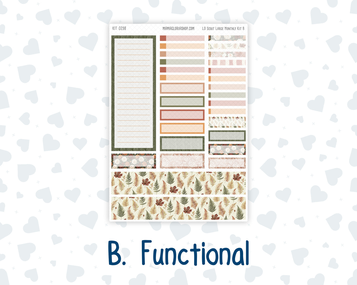 Kit 0298 - Laurel Denise The Scout Planner Large - Monthly Kit - October - Velvet Bloom