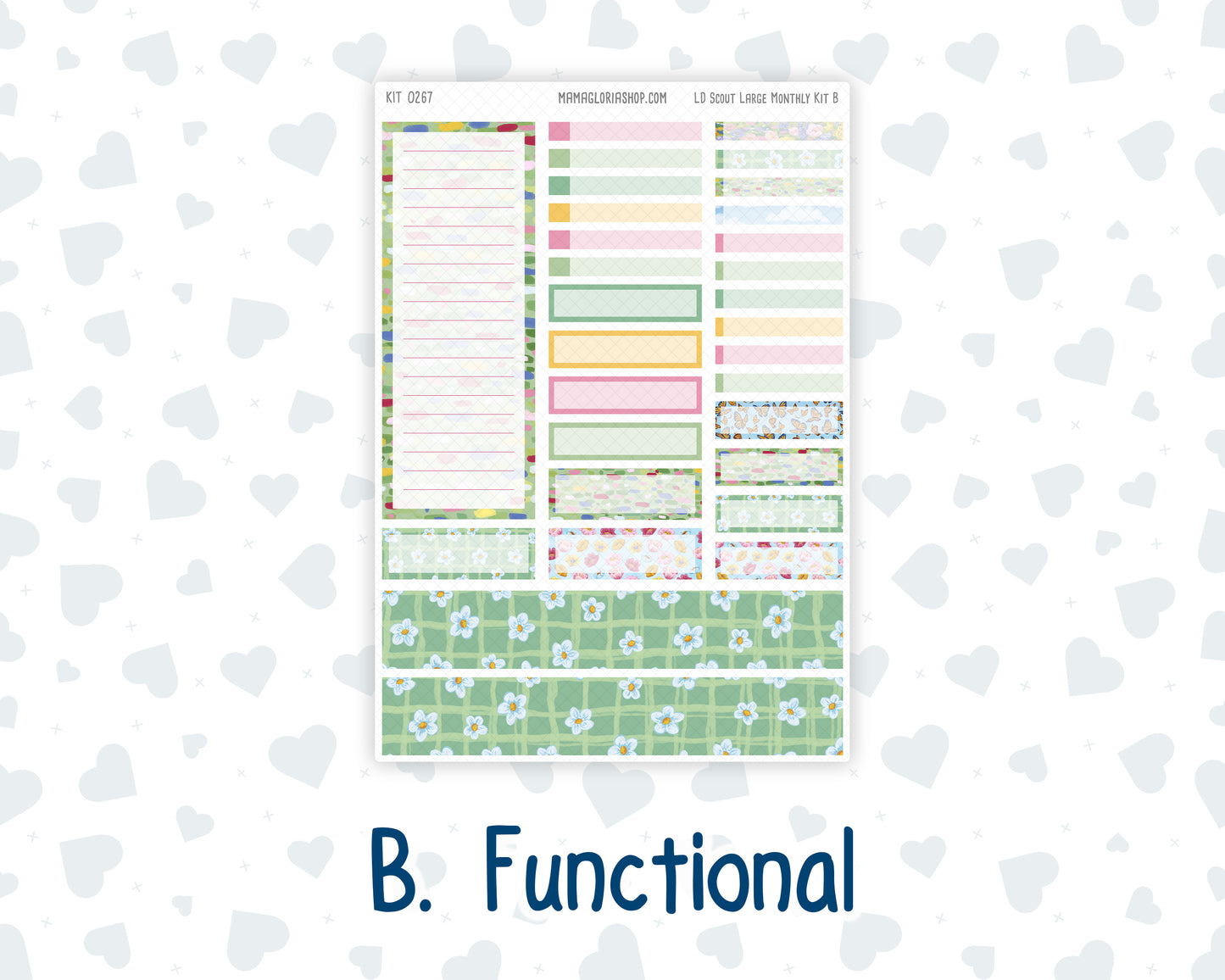 Kit 0267 - Laurel Denise The Scout Planner Large - Monthly Kit - May - Flowers For Mama