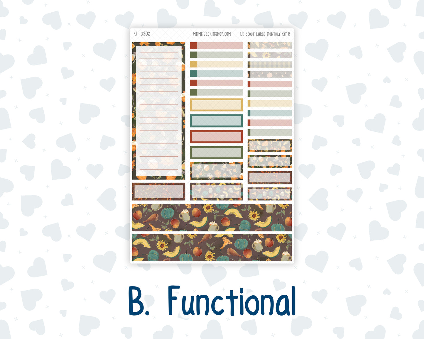 Kit 0302 - Laurel Denise The Scout Planner Large - Monthly Kit - November - Thankful Season