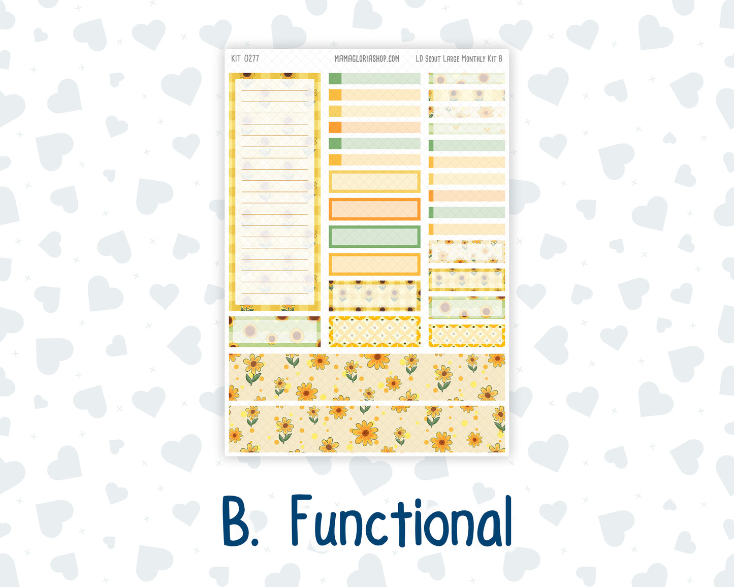 Kit 0277 - Laurel Denise The Scout Planner Large - Monthly Kit - August - Sunflower Drama Club