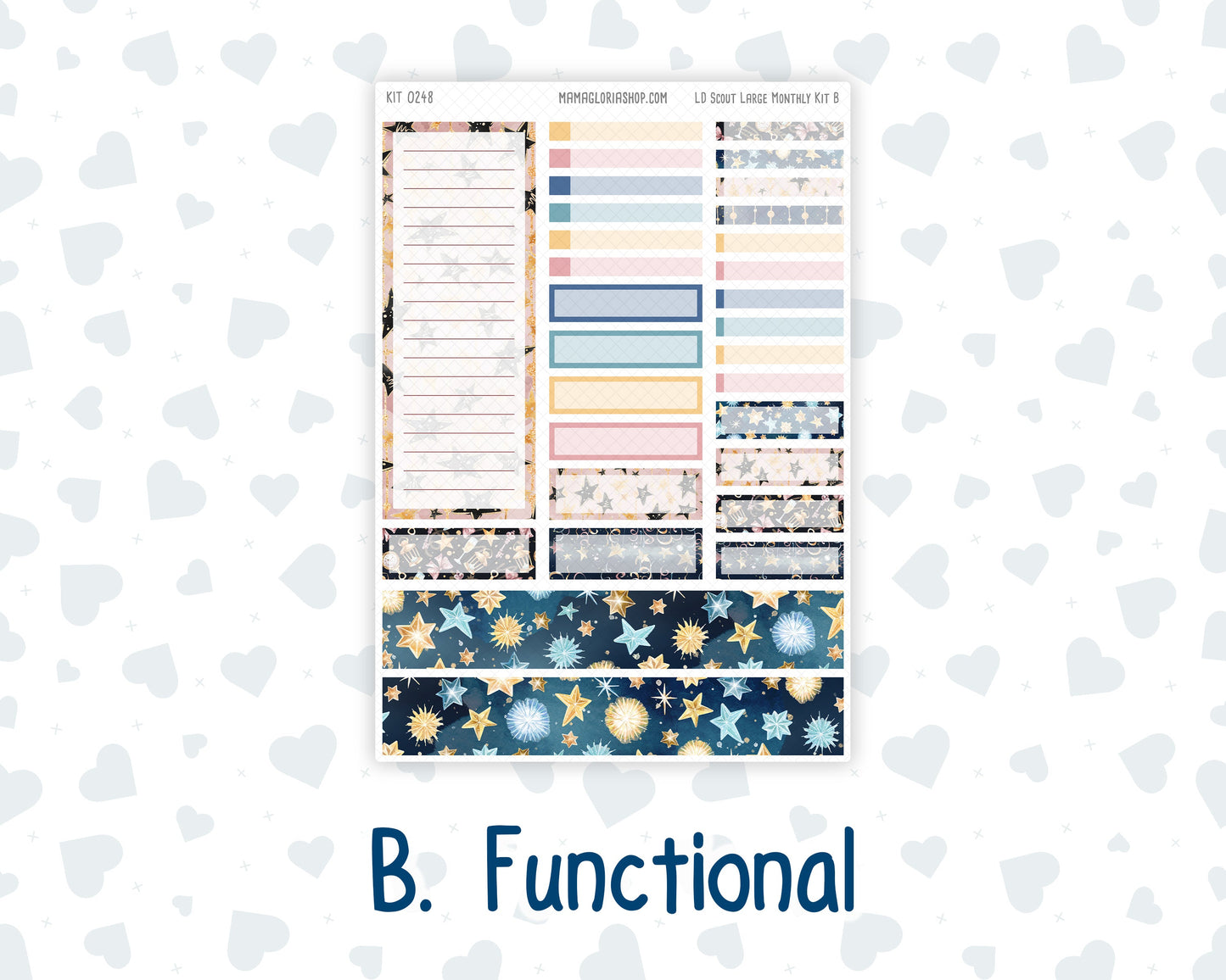 Kit 0248 - Laurel Denise The Scout Planner Large - Monthly Kit - January - Midnight Countdown