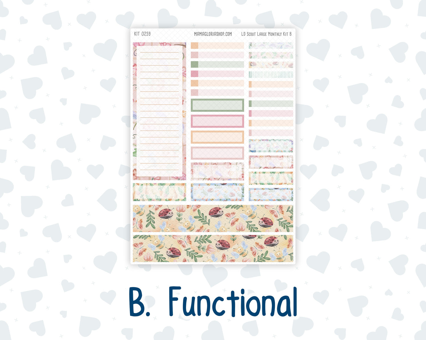 Kit 0259 - Laurel Denise The Scout Planner Large - Monthly Kit - March - Spring Garden Chores