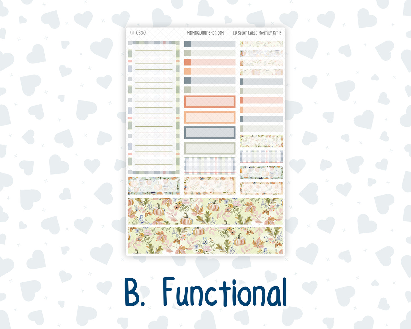 Kit 0300 - Laurel Denise The Scout Planner Large - Monthly Kit - October - Autumn Stroll